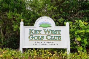 Photo of the Entry Sign at the Key West Golf Club, Home to Dozens of Key West Rental Homes.